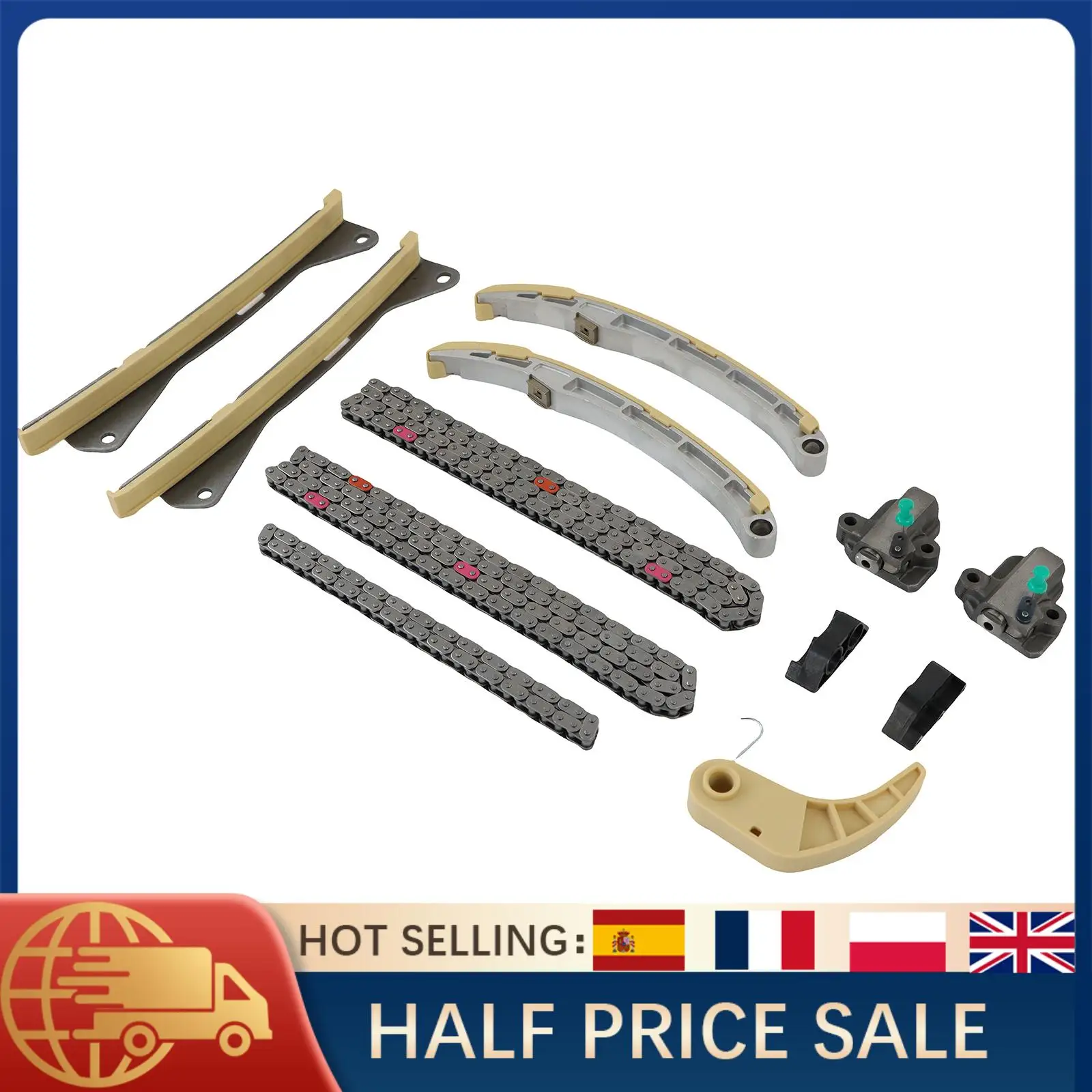 

Комплект цепи ГРМ для Hyundai Kia 3.3L 3.8L Sedona Genesis Azera Palisade Santa Fe 2015-2021, запасные части для ГРМ двигателя