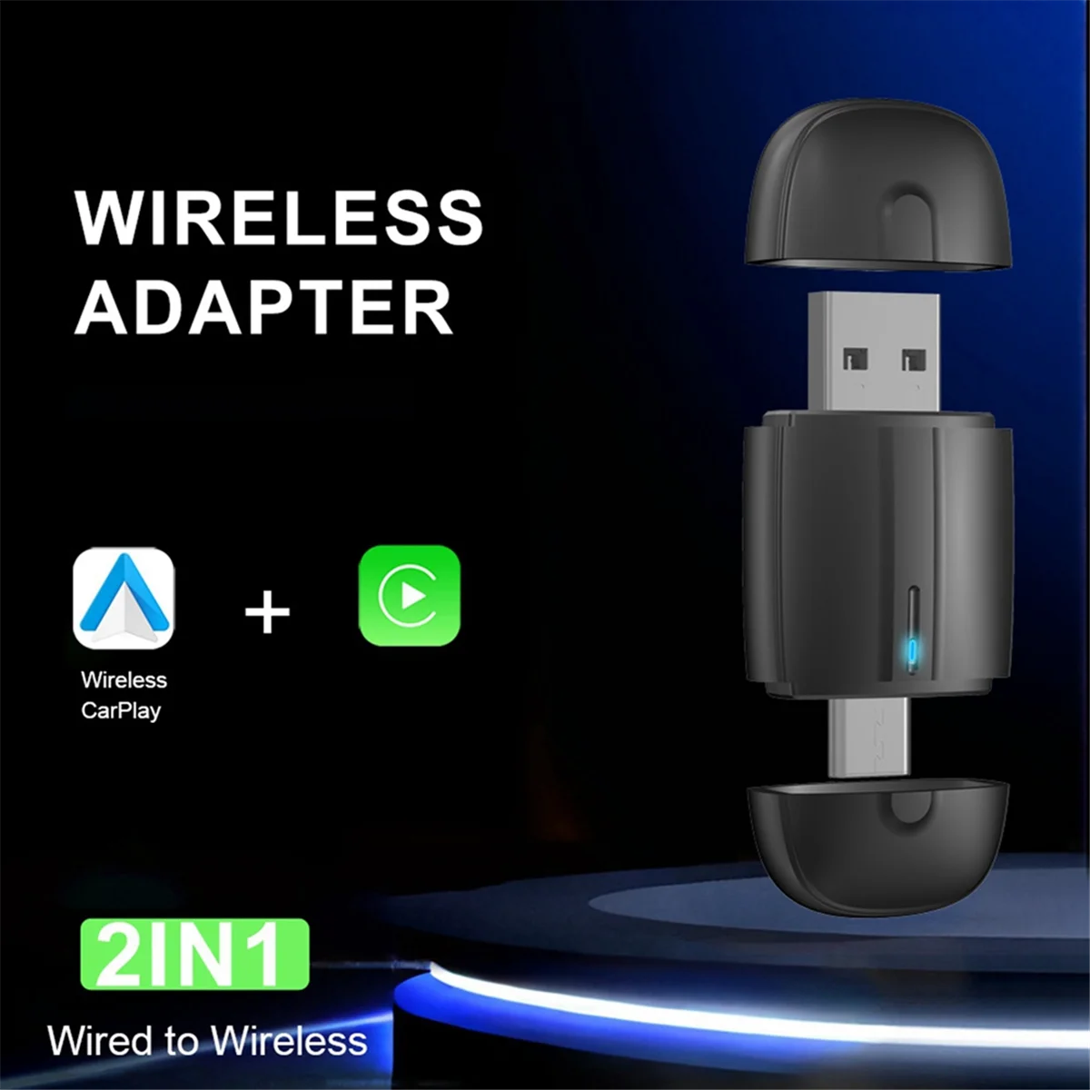 2 في 1 واجهة مزدوجة لاسلكية CarPlay/Android Auto Wireless Super Deal Universal