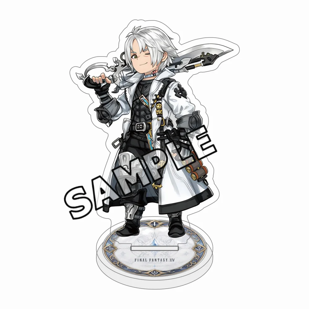 FFXIV Final Fantasy XIV Q Version Acrylic Keychain G'raha Tia Haurchefant Cute Character Backpack Pendant Car Key Decoration Fan