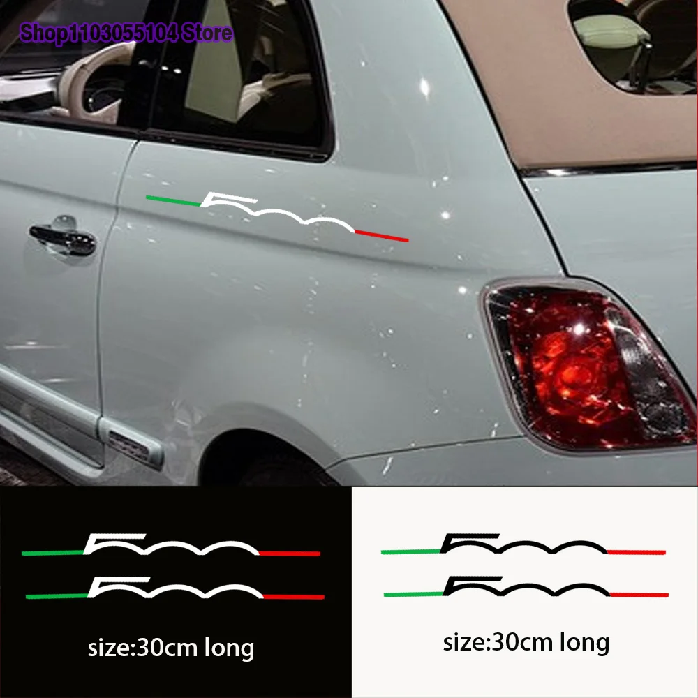 2pcs Car body Sticker Vinyl Decal For Fiat 500 Abarth 595 500x 500l Auto Accessories