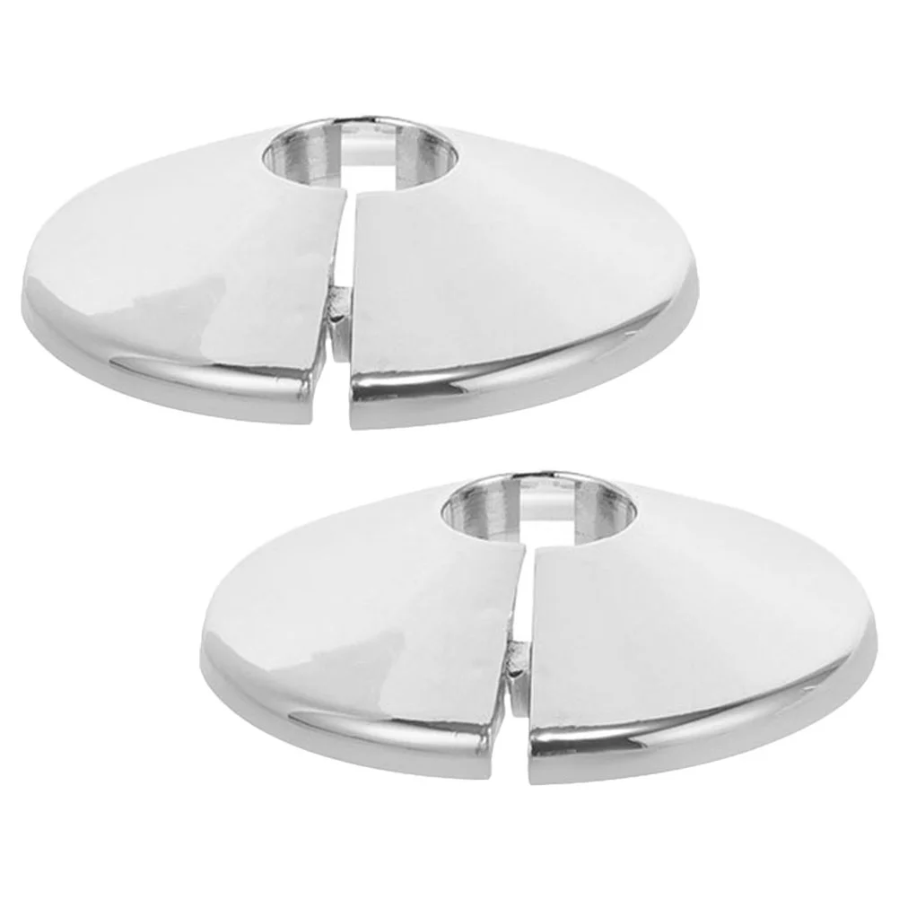 2pcs Split Flange Triangular Valve Decorative Cover Round Wall Hole Pipe Covers