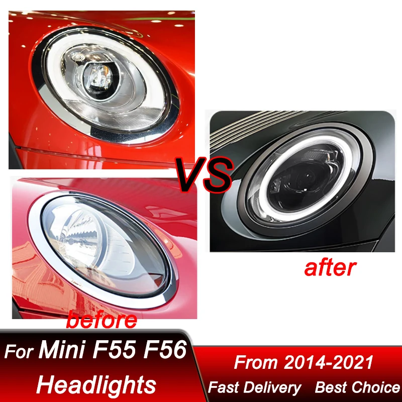 Car Headlights For BMW Mini F54 F55 F56 F57 14-21 Full LED DRL Headlamp Assembly Upgrade High Projector Lens Accessories Kit