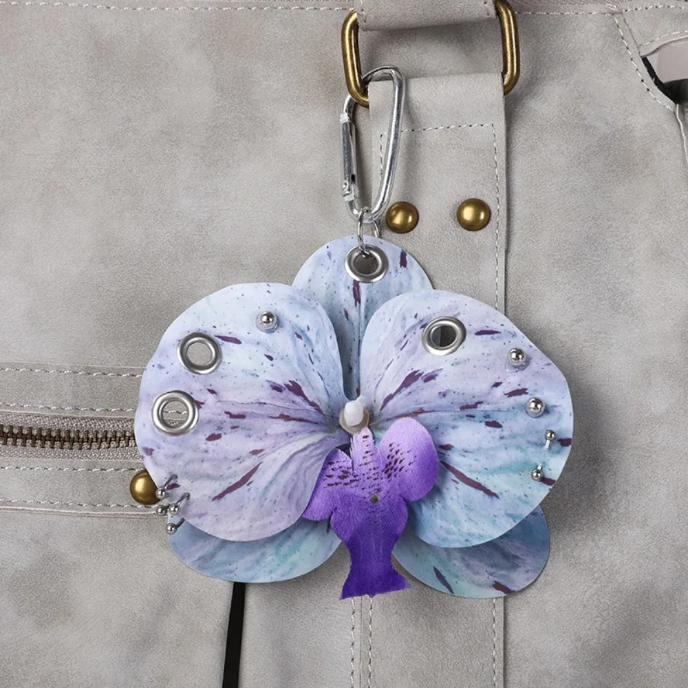 

Phone Charms Phalaenopsis Orchid Keychain Keychains Keyring Imitation Flower Pendant Decoration Elegant Bag Pendant