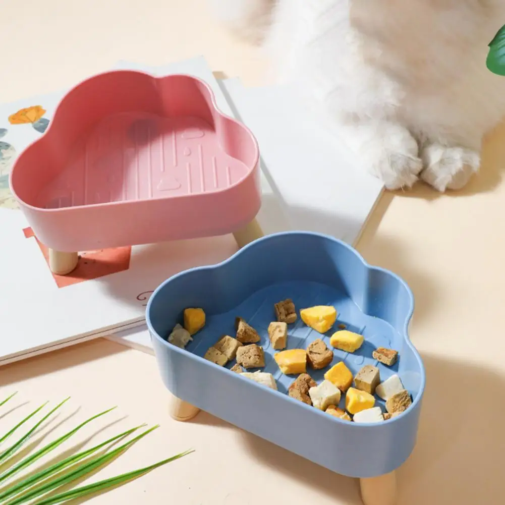 Cloud-Shaped Cat Bowl PP Large Capacity Easy Eating  Cat Food Dish Neck-Friendly Design High-footed Kitten Bowl Pet Supplies