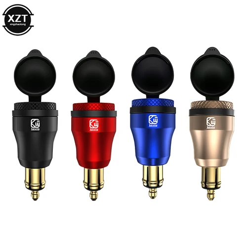 Imagen 2 del producto Cargador USB de aluminio para motocicletas, adaptador de cargador rápido de 30W PD tipo C QC 3,0, resistente al agua, para enchufe Hella DIN/BMW Ducati Triumph