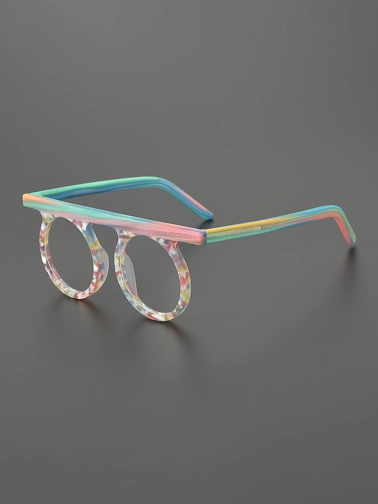 

Round Retro Frosted Acetate Glasses Frame for Women Myopia Reading Eyeglass Custom Men Optical Prescription Personalized Eyewear