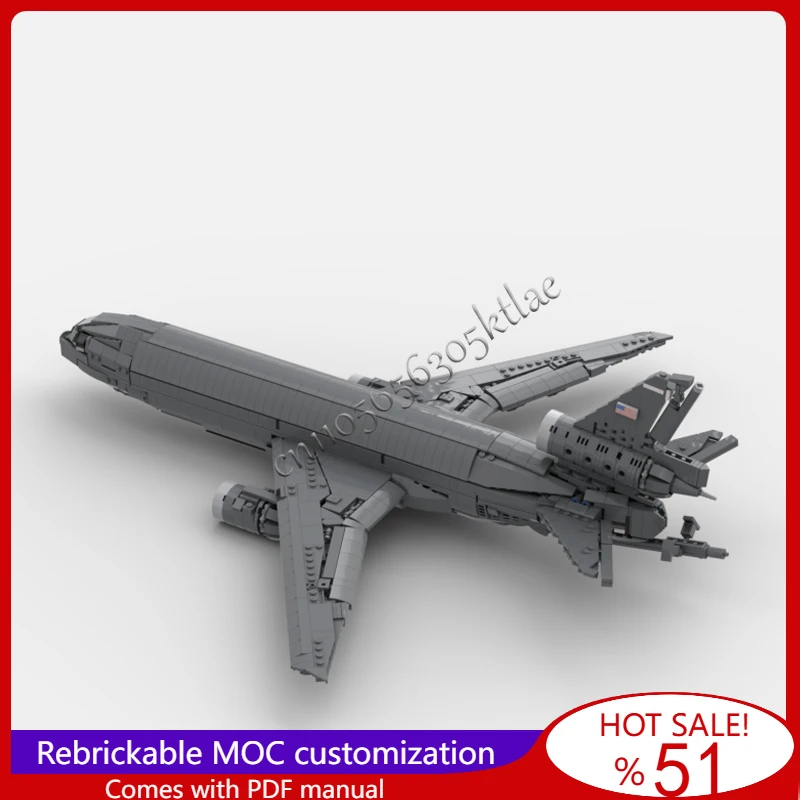 1839 pçs moc modificado KC-10 extensor modelo de aeronave de transporte diy montado educacional criativo para crianças brinquedos presente natal