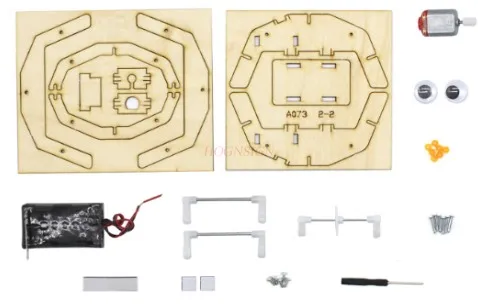 physical Crazy mechanical bug children's scientific handmade gizmo wooden assembly gear transmission principle model material