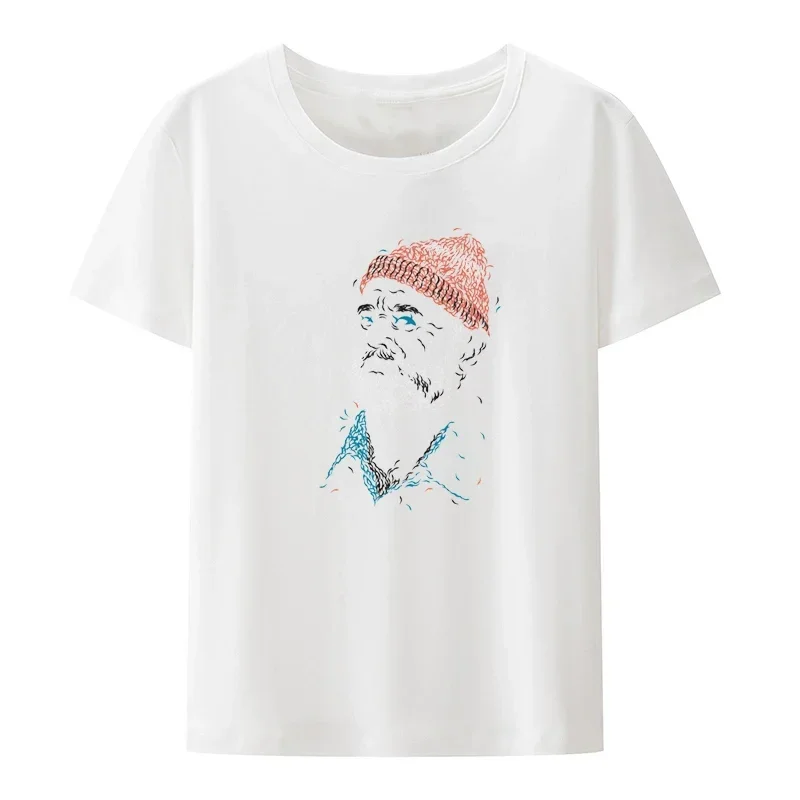 Pair Commuter Camiseta Same Style Women's Summer Top Classic Zissou of Fish Graphic T-shirt Funny Tee Print Trend Female Tshirt image 4