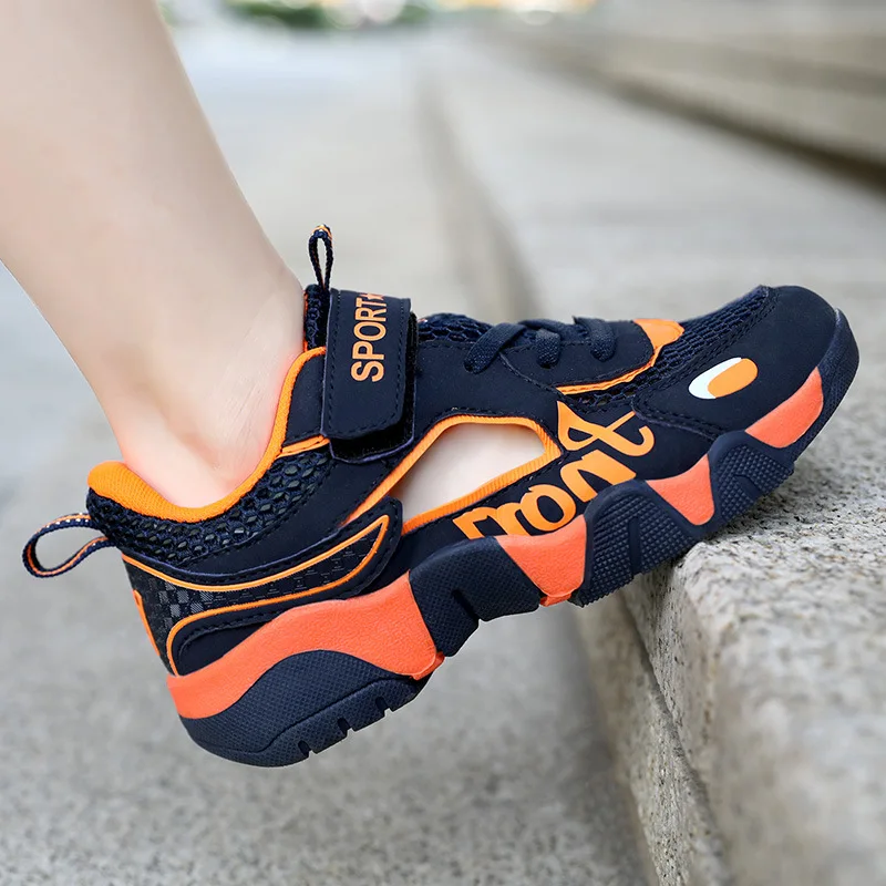 

Sports Shoes Children Breathable Running Strap Sneakers Boys Girls Lightweight Soft Bottom Sneakers Mesh Hook and Loop Shoes