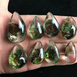 1pc Natural Ghost Phantom Quartz Crystal Gem Specimen Healing Stone Pendant High Quality Home Decoration Accessories Random 1pc