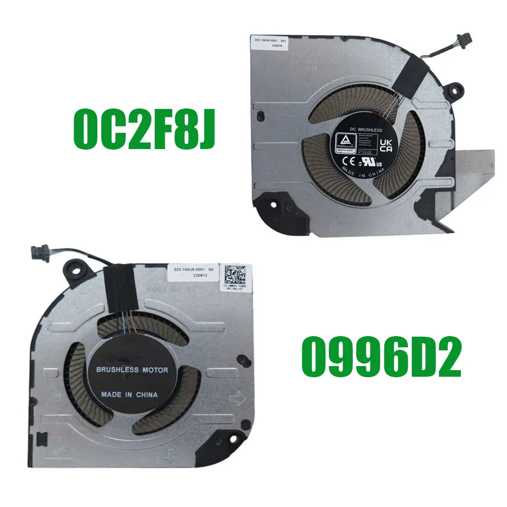 For DELL For Inspiron 16 Plus 7630 GeForce RTX 4060 0996D2 996D2 0C2F8J C2F8J B8508ASHSF2200TN FQ8S DFS5K22305283C CPU GPU Fan