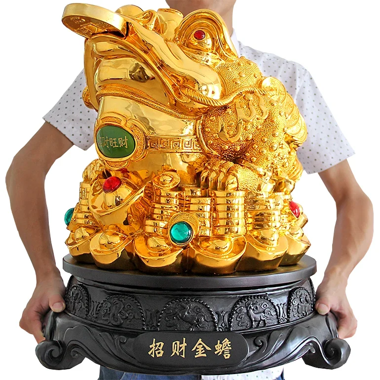 

Chan Lucky Decoration Room Cashier Shop Hotel Toad Jin Chan Opening Gift Large Golden cicada frog home nordic