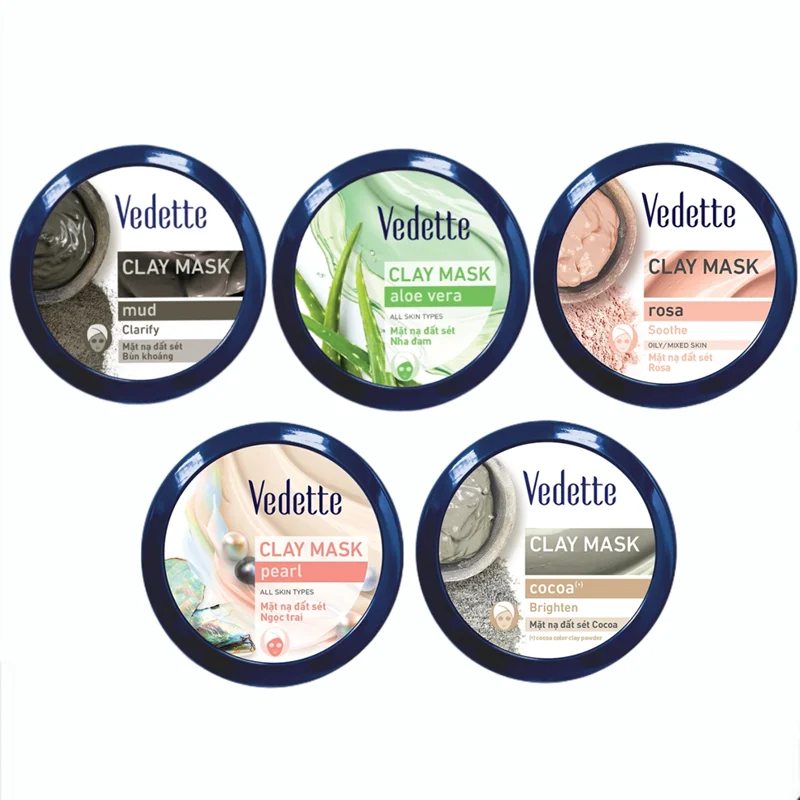 Vedette Fruit Yogur Mascarilla de barro mineral, limpieza profunda e hidratación, purifica y refresca la piel