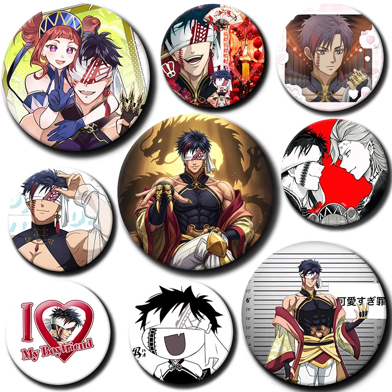 

Cartoon Character Qin Shi Huang Button Pin Badge Qin Shi Huang Anime Brooch Creative Badge for Backpack Clothes Decoration Gift