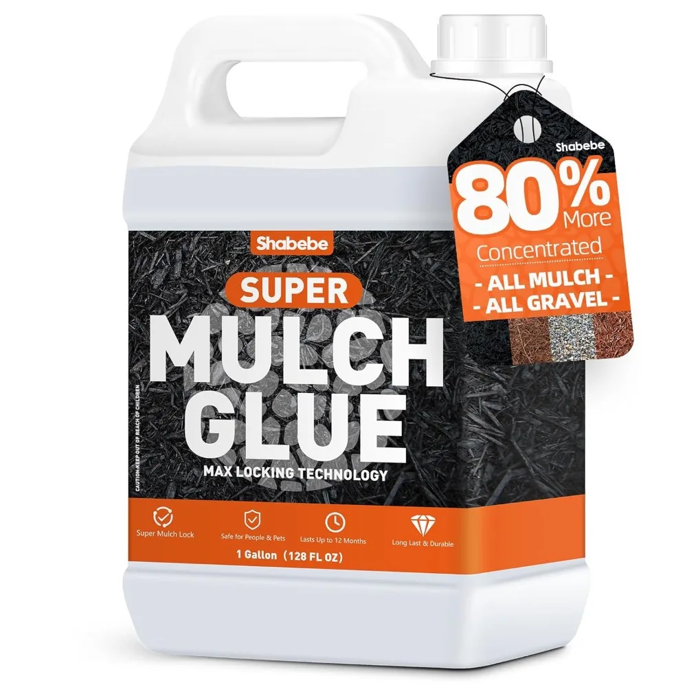 

Mulch Glue for Landscaping, 1Gallon Rock Glue, Fast-Dry Non-Toxic Weather-Resistant Strong Gravel Binder, Pine Straw Outdoor Str