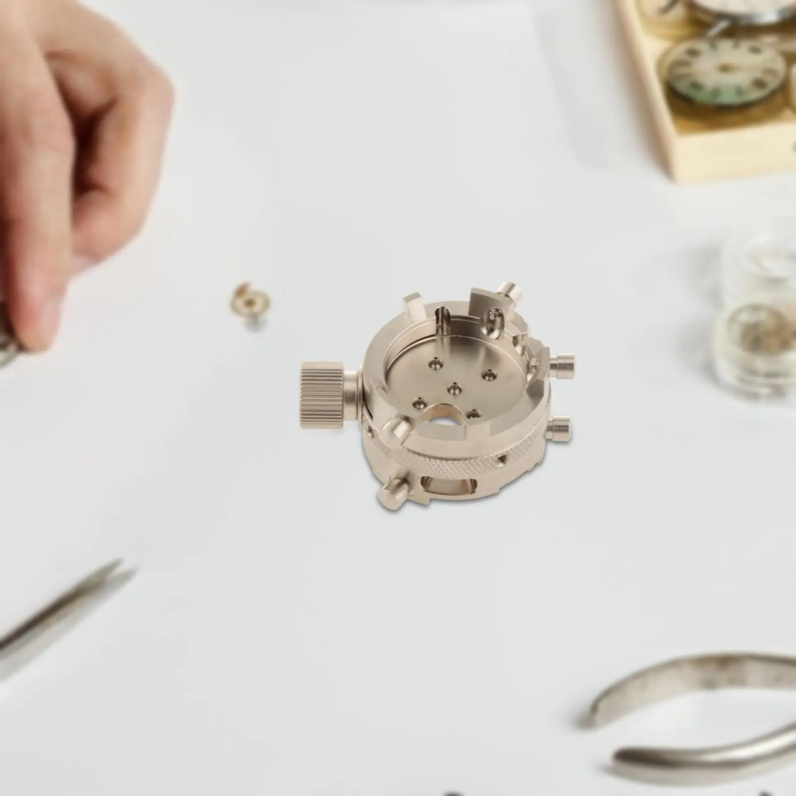 Uhrwerk-Halter, Uhrwerk-Basis, multifunktionaler, stabiler Uhrwerk-Befestigungssitz für Uhrmacher, für 7753, 7751, Einstellung