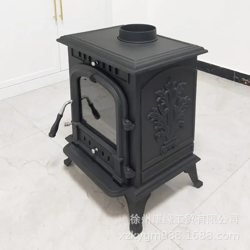 Real Fire Wood Burning Cast Iron Fireplace Heater for Home Camping Tent BnB Shop Portable Heating Stove Direct from