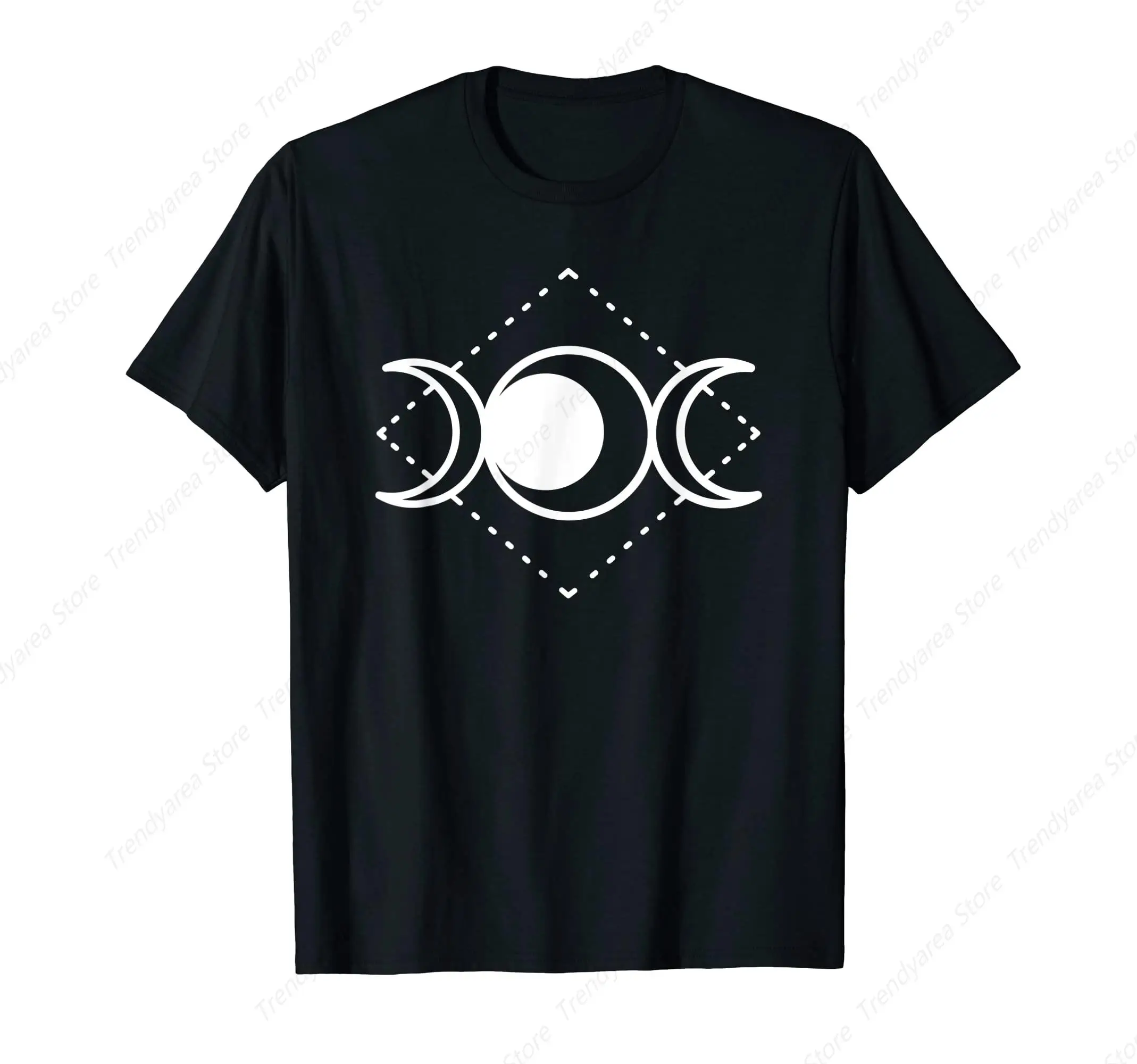 Triple Moon Goddess Pagans Witches T-Shirt for Men Cotton 100% Summer Tops