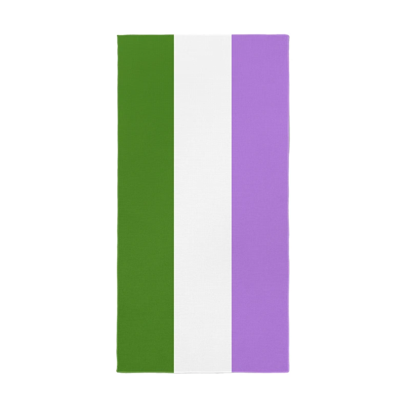 Aertemisi Genderqueer Pride Flag Rainbow LGBT Waffle Beach Towel Extra Large Oversize 180cm x 90cm