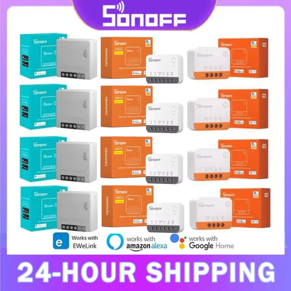 SONOFF ZBMINI-L2 / MINI R2 / ZBMINIR2 Voice Control MINI Switch Zigbee / WiFi Smart Switch Control Via Alexa EWelink Google Home