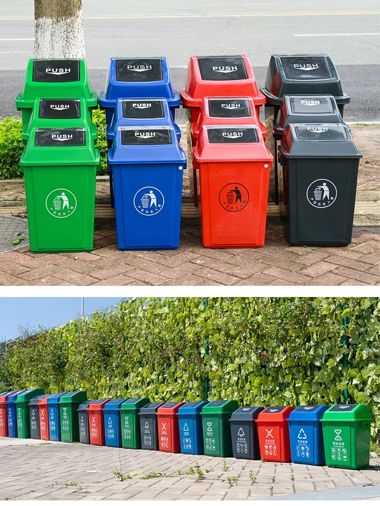 

Outdoor Square Garbage Can Recycling Bin ake Cover Large Capaci Plastic Body Public Place Waste Disposal Bin Cusizable