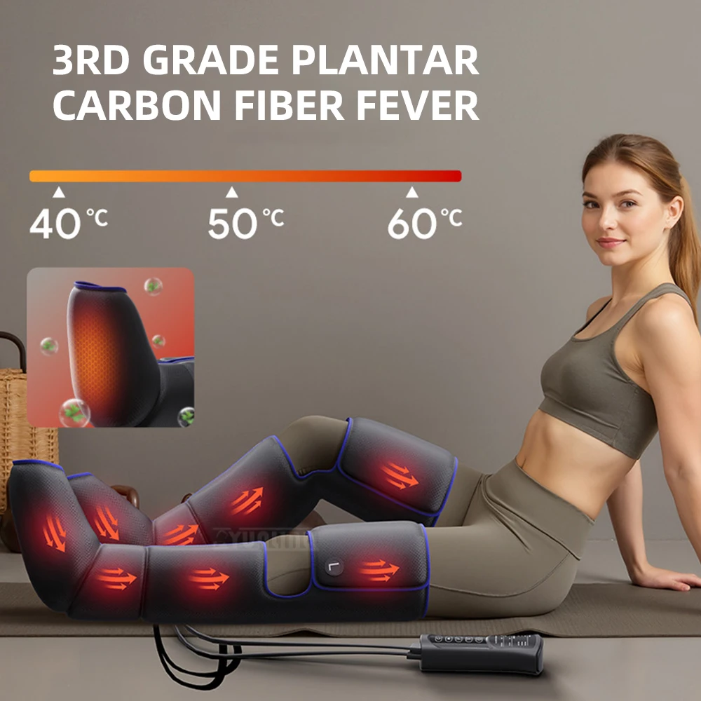 Air Wave Leg Massager Portable for Home Use with Deep Kneading Rolling Shaking And Swinging Actions