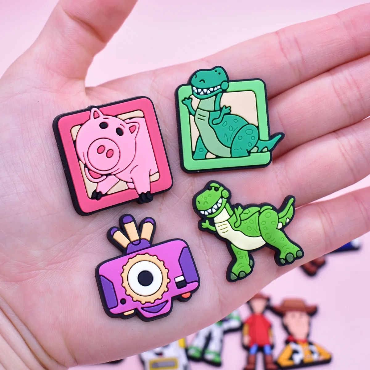 Mesuca 13/23Pcs Set New Cute Toy 5 For Slides Sandals Cowboy Space Ranger Cartoon PVC Shoe Charms DIY Custom Accessories Clog