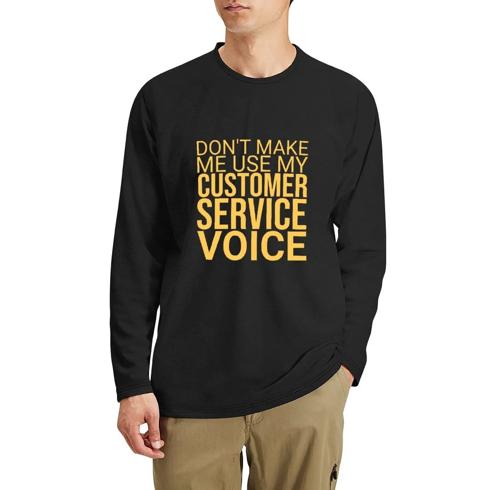 

Customer Service Voice Service-Management Long T-Shirt quick-drying t-shirt korean fashion oversized t shirt Men's t-shirts