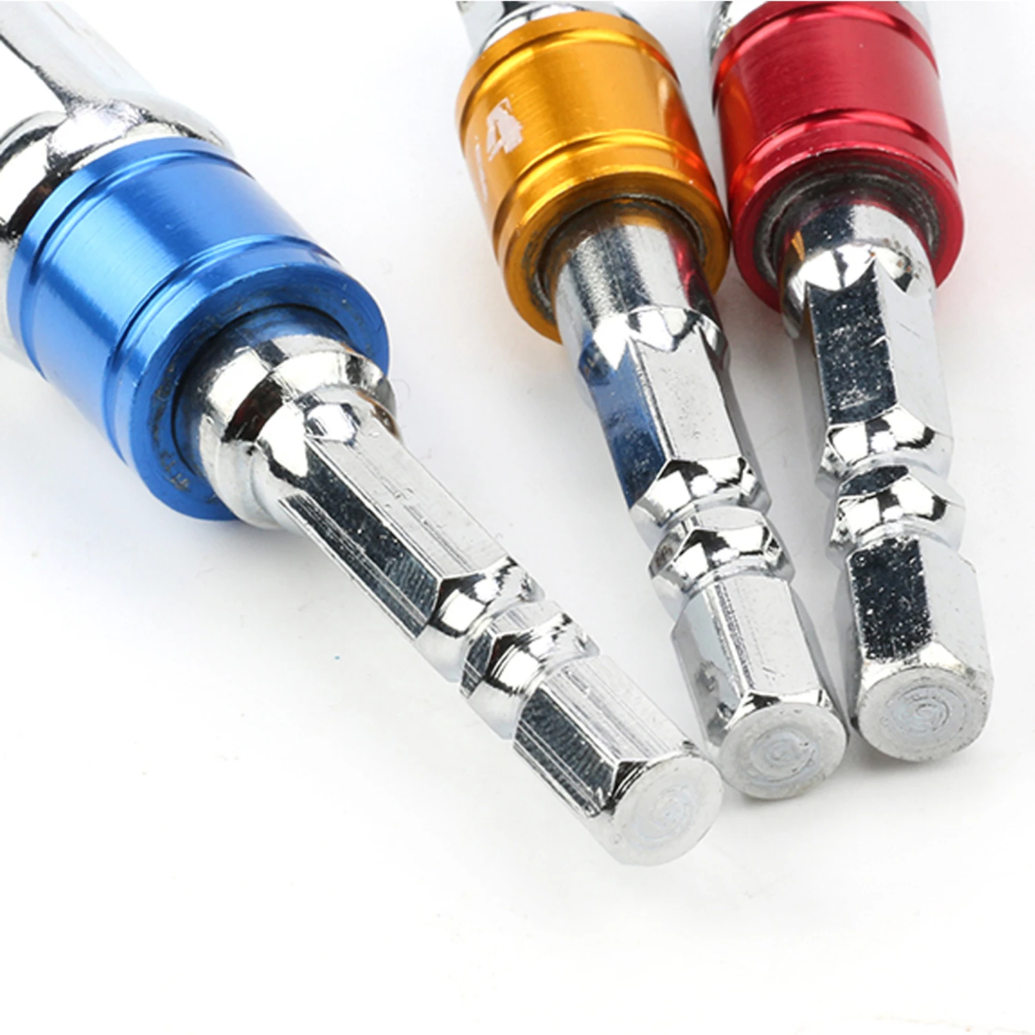 Colorful 3-piece Vibrant Set of Hexagonal Screws with Wind Conversion Connecting Rod, includes versatile 3/8 Socket, convenient 