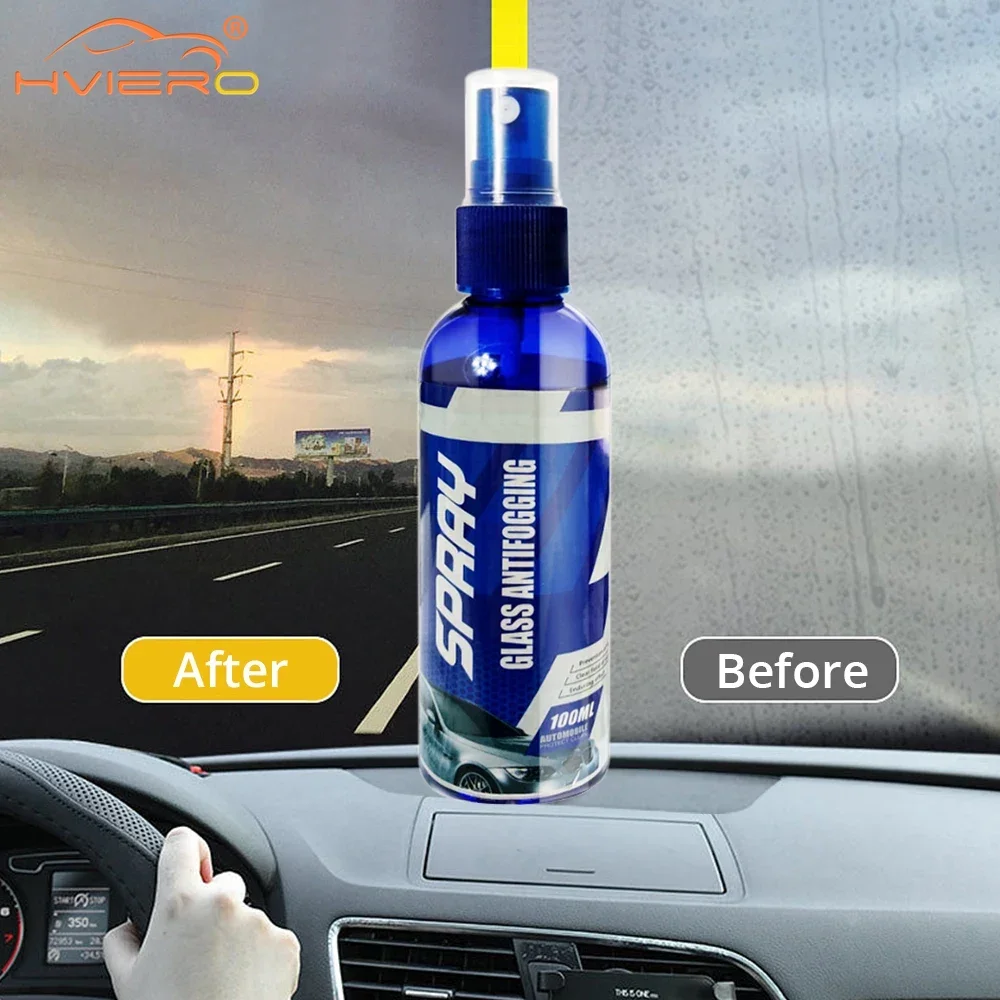 100ml Car Window Sight Coating Spray Glass Cleaner Waterproof Rainproof Anti-Fog Agent Water Repellent Auto Accessori Windshield