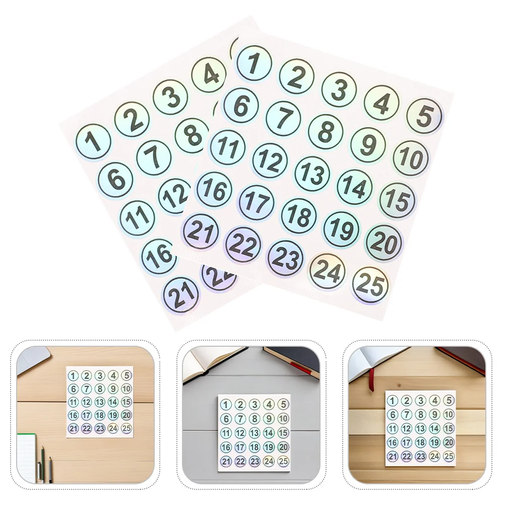 

Waterproof Number Stickers 1-25 Self-Adhesive Tear-Resistant Labels for Bottles Cups Containers Outdoor Activities School Use