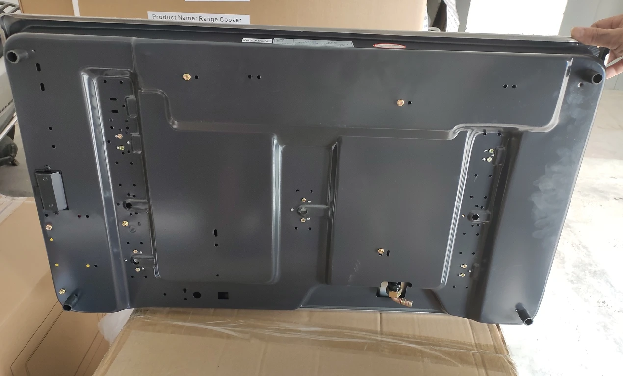 موقد غاز مدمج 90 سم/35 بوصة، 5 شعلات، L.P.G.، زجاج أسود، سطح موقد غاز #4