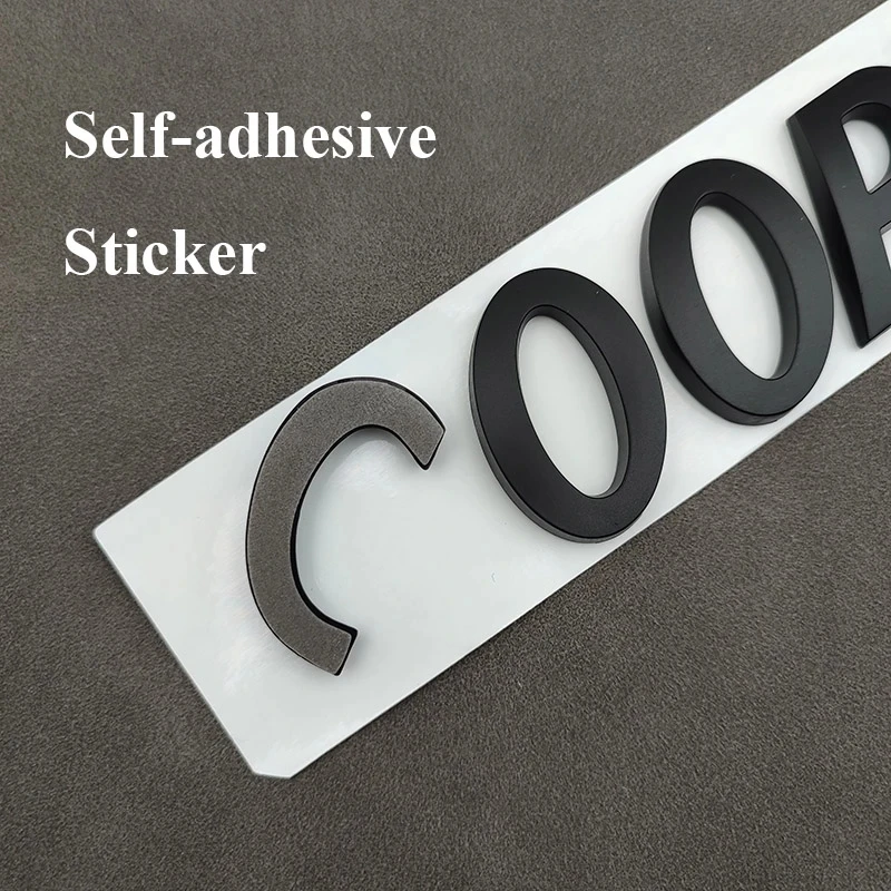 3D ABS Logo Cooper S Emblem Letters Nameplate Car Rear Trunk Coopers Badge Sticker R53 R52 R56 F57 F55 F56 Jcw Accessories