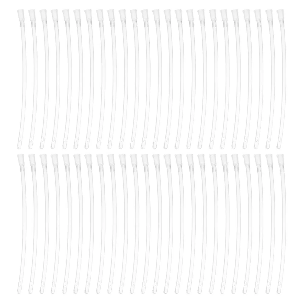 

100pcs Replacement Heads for Baby Bird Feeding Tube ABS Material Transparent Soft Hand Feeding Tools Parrot Supplies