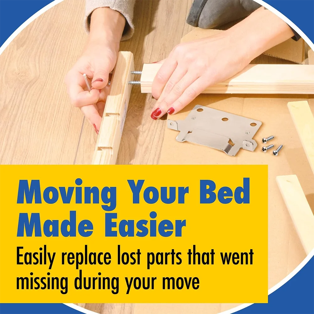 ขายึดสำหรับใช้ในบ้าน 6 ชิ้น พร้อมสกรูยึดสำหรับติดตั้งเตียง พร้อมสกรูยึดและขายึดแปลง