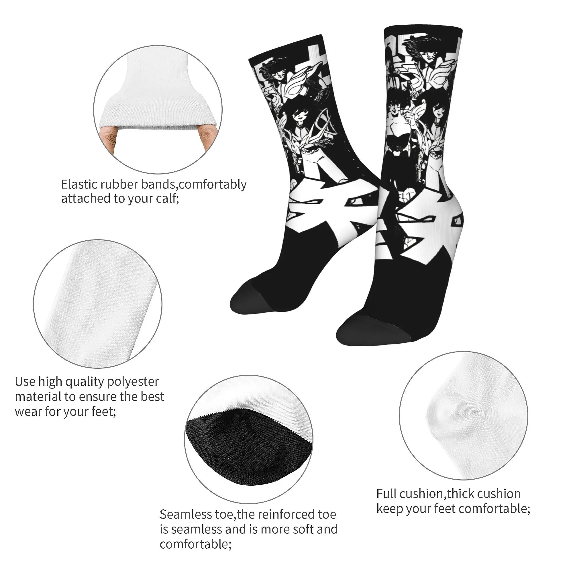 Saints Crew Saints Seiyas anime Socks for Women Men Accessories All Season  Soft Crew Socks Non-slip