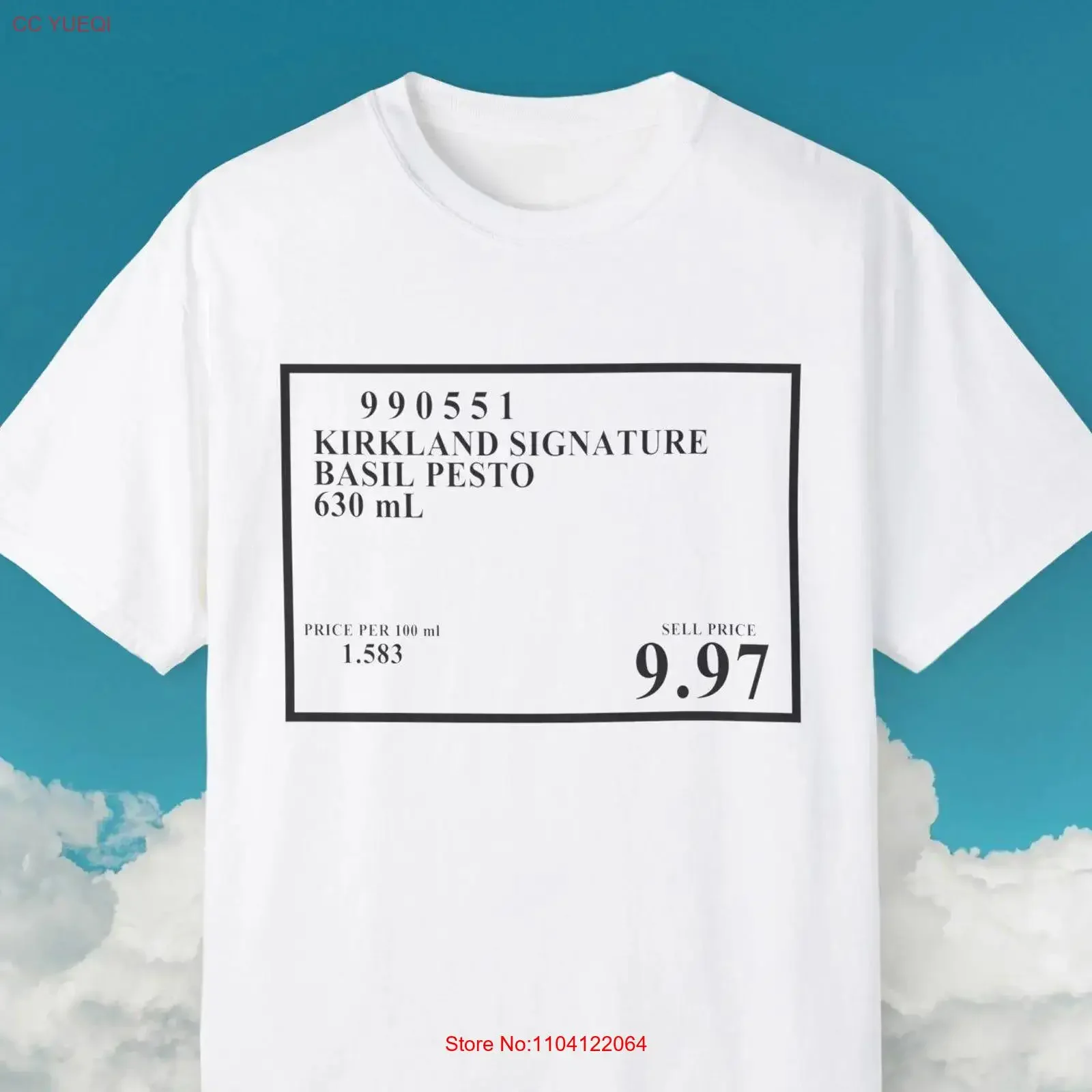 كيركلاند باسيل بيستو شارة السعر تي شيرت كوستكو ميمي مضحك الحد الأدنى استقبال القطن لمحبي خمر غسلها أوم موضة عادية