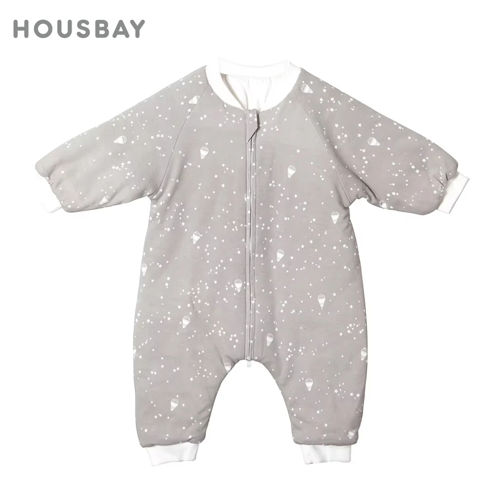 

Sleeping Bag 100% Cotton Constant Temperature 2-Ways Zipper Easy To Change Zippe Baby Autumn And Winter Warmth Anti-Kick Quilt