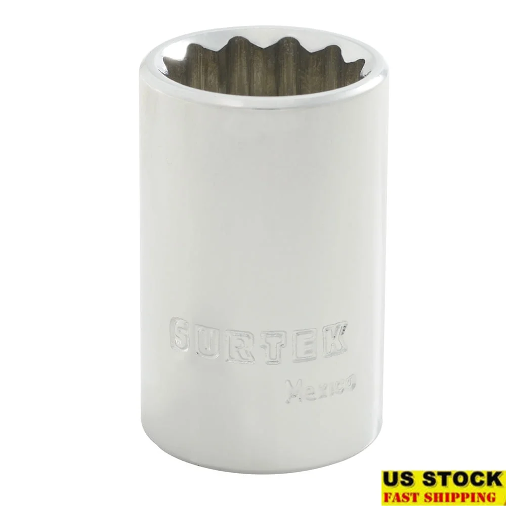 

1/2 Inch 12 Point Socket 26mm Chrome Vanadium Steel Corrosion Resistant Heat Treated Durable Lobular Design Professional Tool