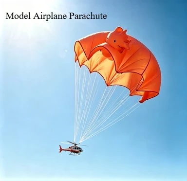 FPV Nylon Ejection Parachute with Pilot Chute & Hanging Cables 8-10KG Load for RC Model Aircraft Landing Protection Max 16KG