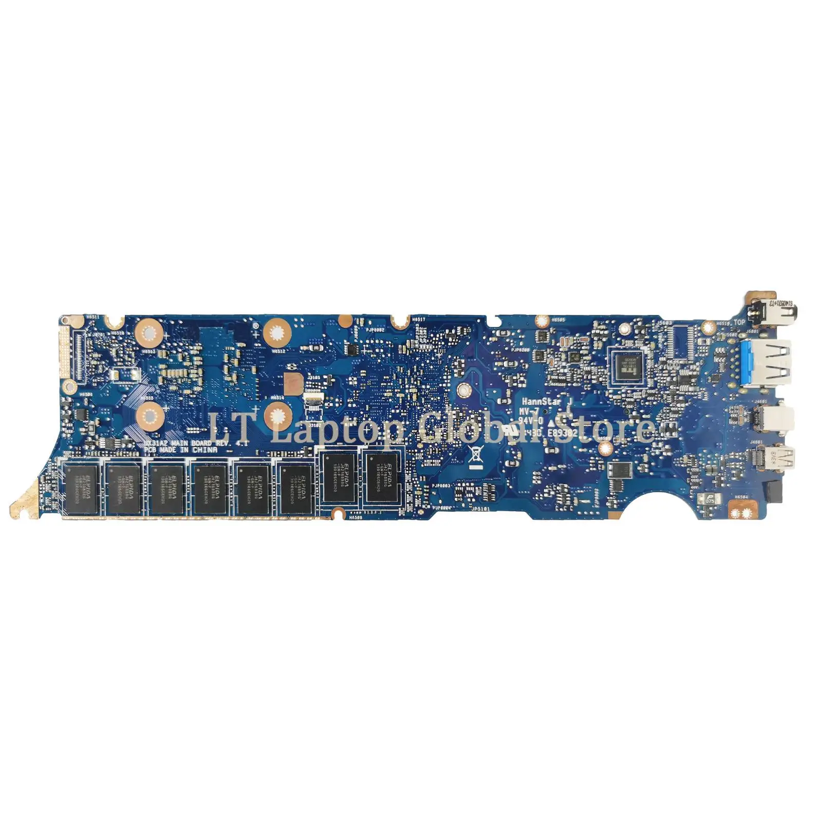 LT Laptop UX31A Motherboard For ASUS Zenbook UX31A2 Notebook Mainboard I3 I5 I7 3th Gen CPU 4GB-RAM REV:2.0/4.1