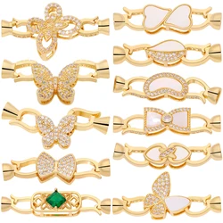 Juya 18K materiale placcato oro reale chiusura chiusura conchiglia perle chiusure accessori per fai da te ricamo perline creazione di gioielli