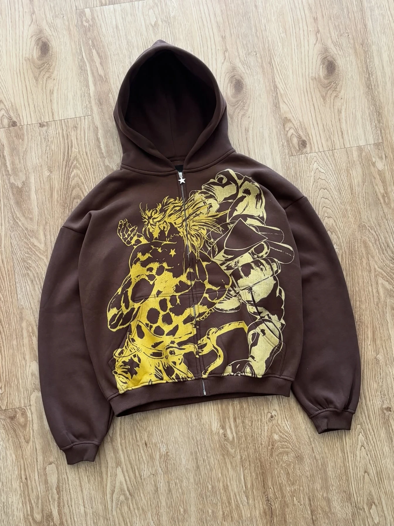 Y2k Stands Hiphop japonés Za Warudo JOJO sudaderas con capucha Harajuku de gran tamaño para hombres y mujeres con cremallera Sudadera con capucha Hip Hop pareja sudadera de calle