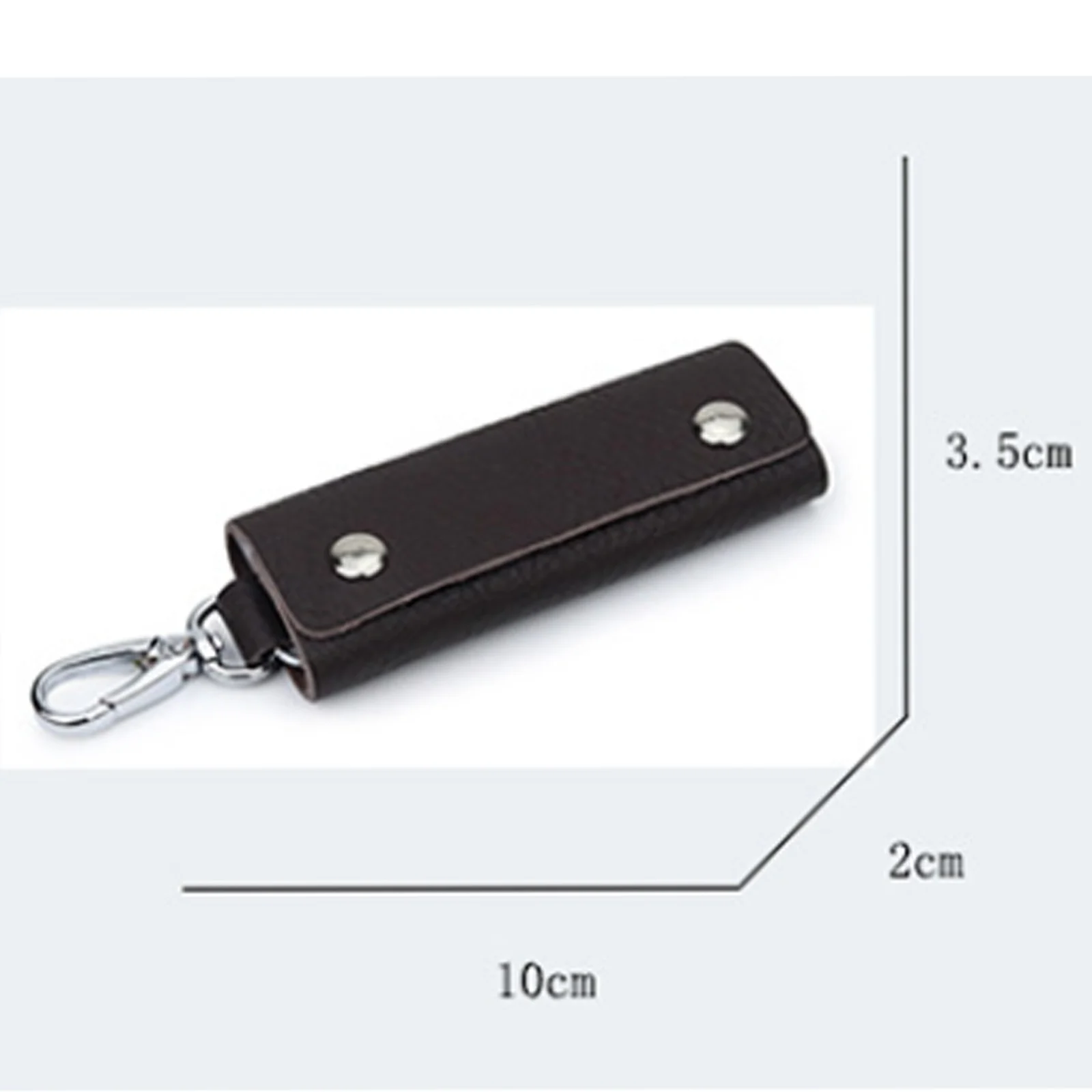 Men's Portable Genuine Leather Keychain Pouch - Fashion Zipper Pouch Bag, Multifunctional Durable Housekeeper Organizer ﻿