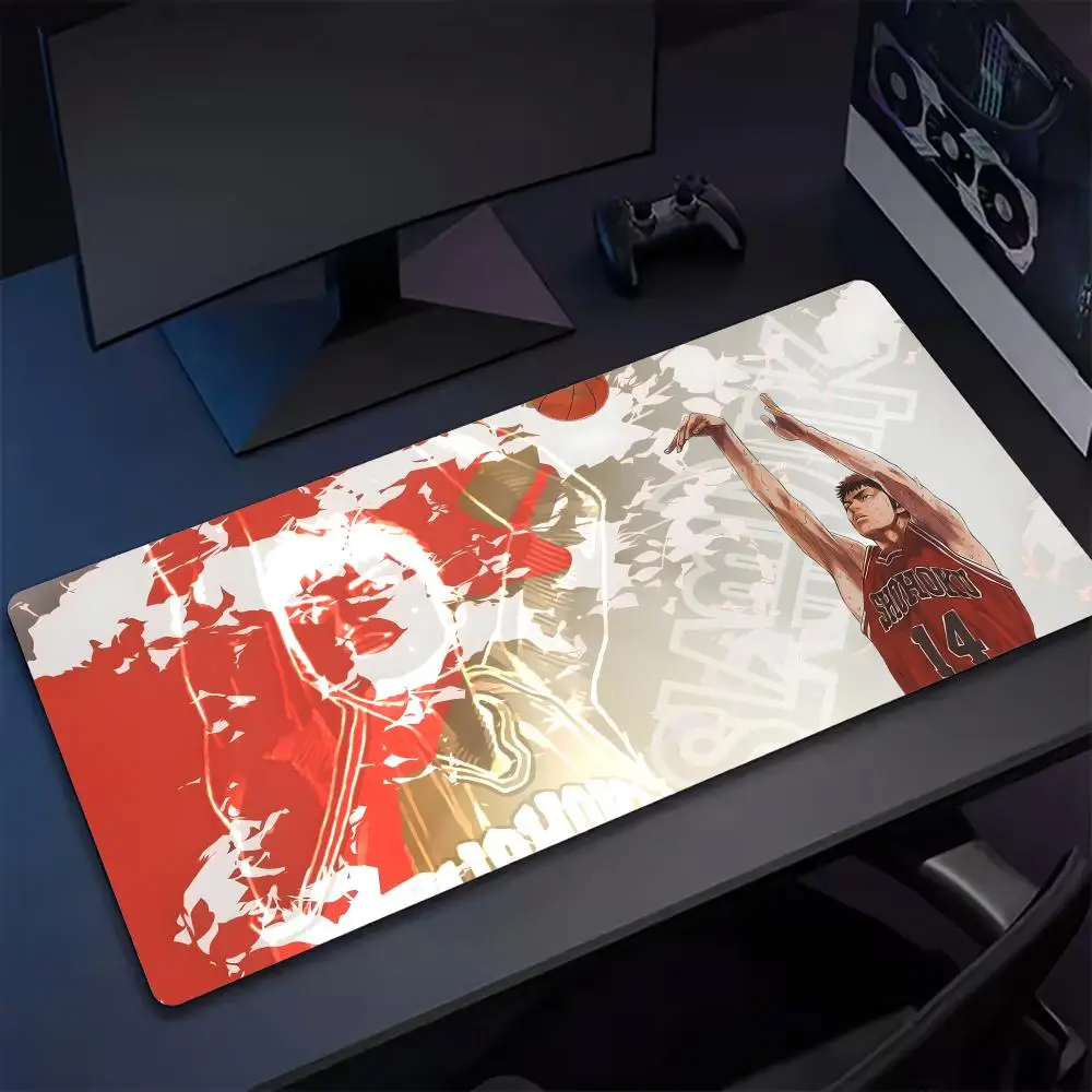 

Коврик для мыши в стиле аниме Slam Dunks Tapetes de Mesa Teclado, Borracha Kawai, Tapete de Mesa Antiderrapante, XXL90x40 см