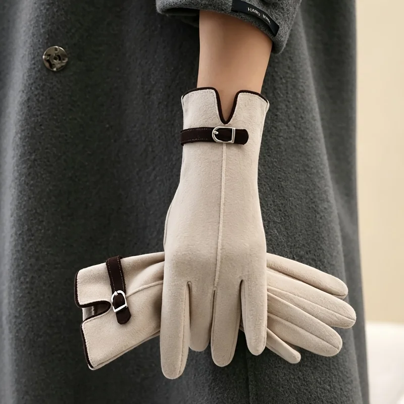Women's Winter Warm Gloves Fleece Lining Touchscreen Compatible Multi-Color Fashionable & Easy Design for Cycling And Driving