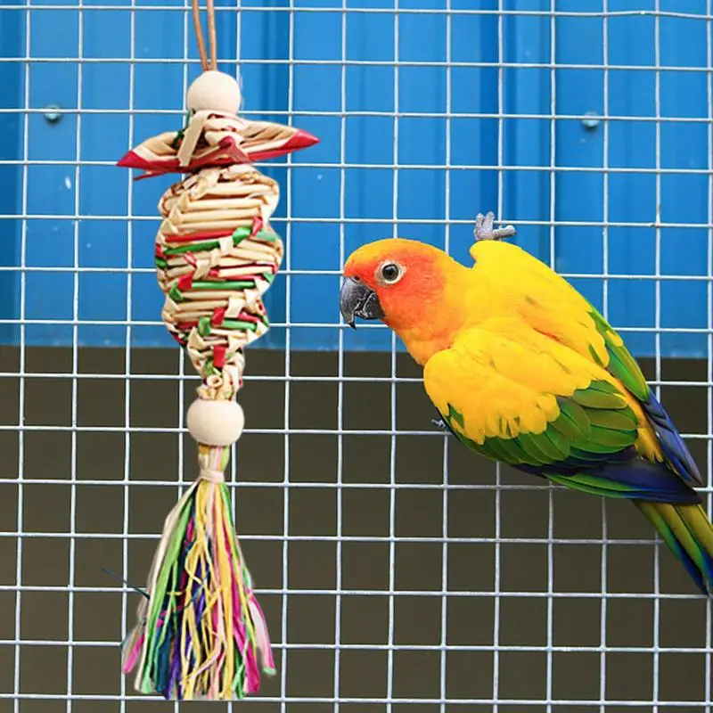 لعبة الببغاء العلف مع قفص ورقي للتمزيق ، ألعاب الطيور ، إكسسوارات الكوكتيل ، Lovebird #5