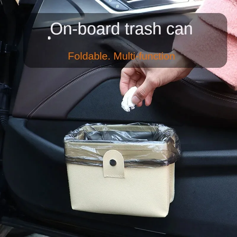 Car trash can foldable storage bag door mounted multifunctional storage bag car storage supplies