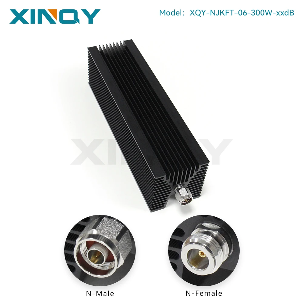 XINQY 300W High Power N-Type Male/Female Fixed Attenuator, DC-6GHz, 10dB,20dB,30dB,40dB,50dB,60dB